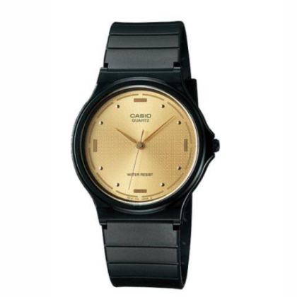 Casio General MQ-76-9A Black Strap with Gold Dial Analog Quartz Men/Women Digital's Watch 